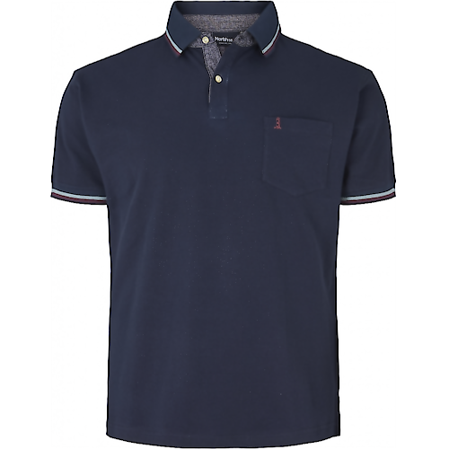 North 56°4 Polo With Contrast Collar Navy